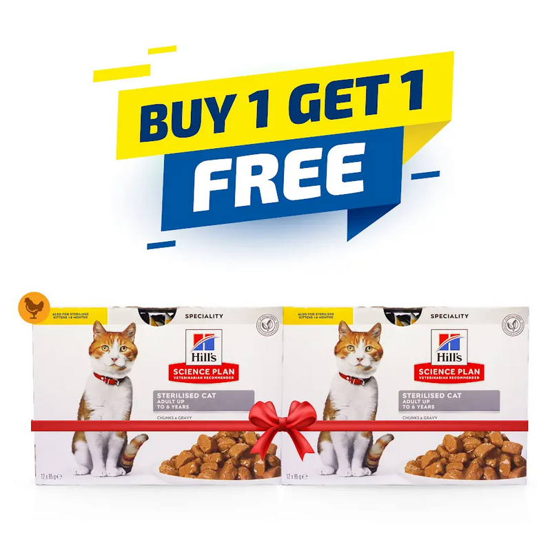 Hill's Science Plan Sterilised Adult Cat Wet Food with Chicken Pouches 85gx12